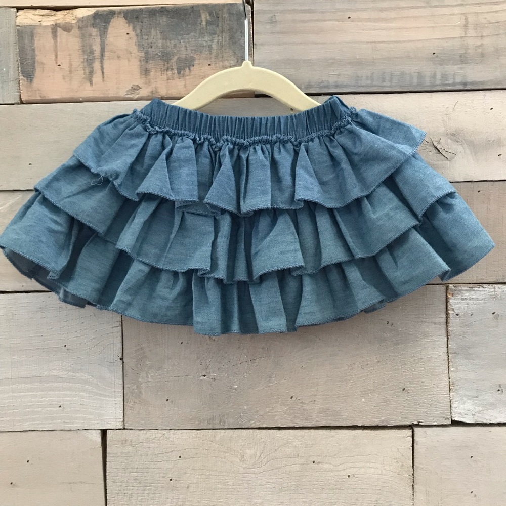 Ruffled Denim Skirt (Toddler)